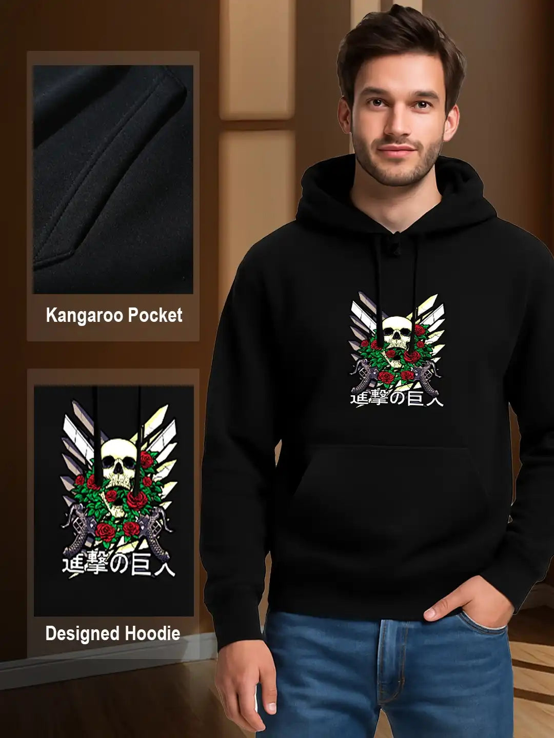𝐒𝐤𝐮𝐥𝐥 𝐖𝐢𝐧𝐠𝐬 Anime Regular Hoodie