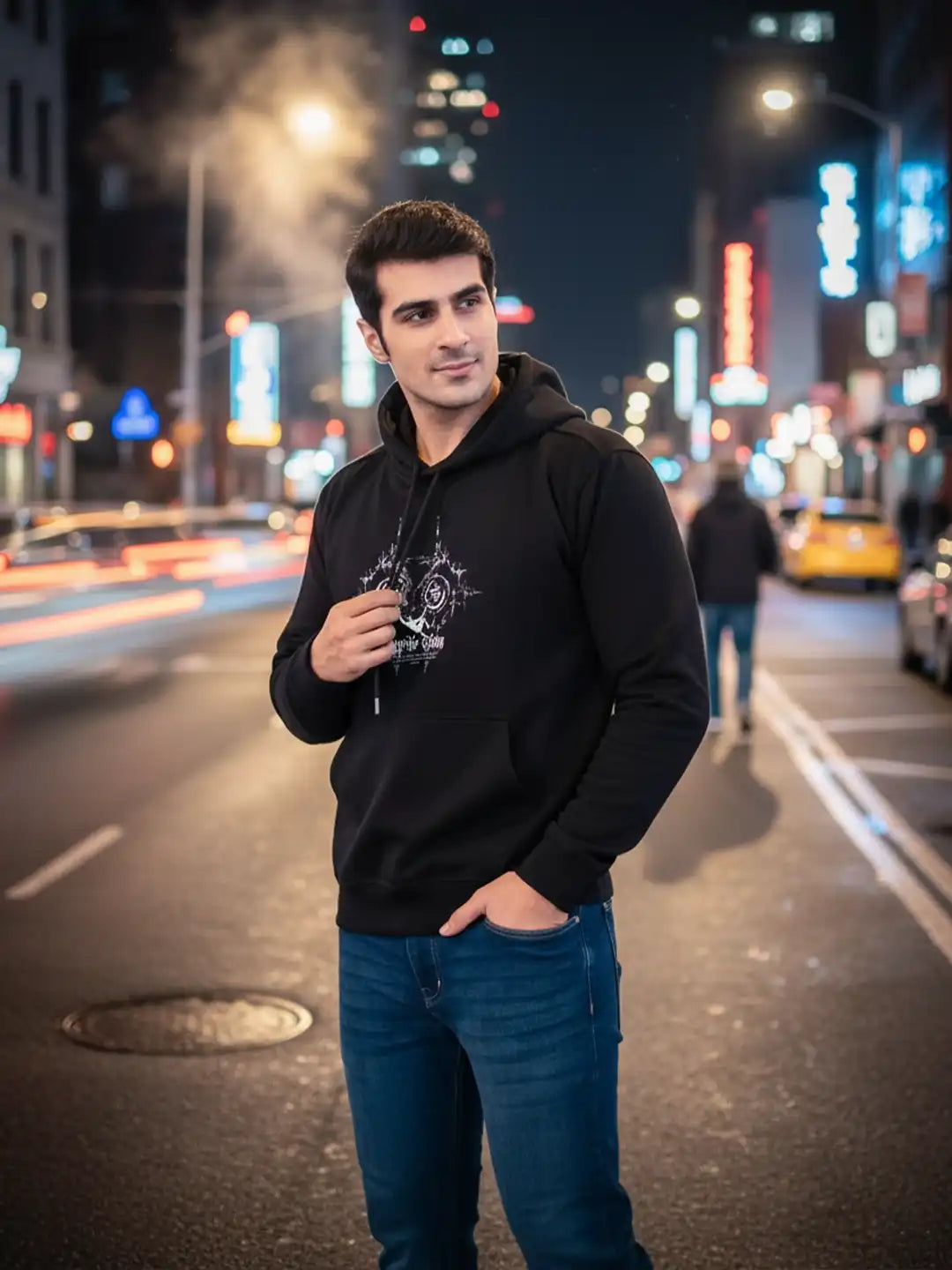 𝐒𝐩𝐢𝐫𝐢𝐭𝐮𝐚𝐥 𝐀𝐮𝐫𝐚: Glyphic OM Print Regular Hoodie