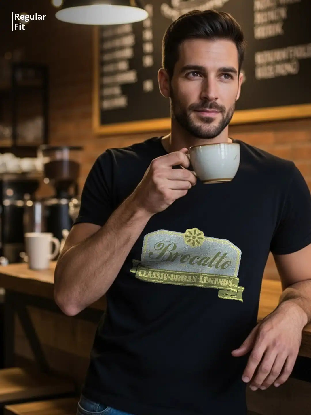 𝐔𝐫𝐛𝐚𝐧 𝐄𝐝𝐠𝐞: Brocatto Typography Regular T-Shirt