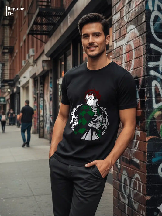 Demon Slayer 𝗚𝗿𝗮𝗽𝗵𝗶𝗰  Regular Fit Men’s T-Shirt