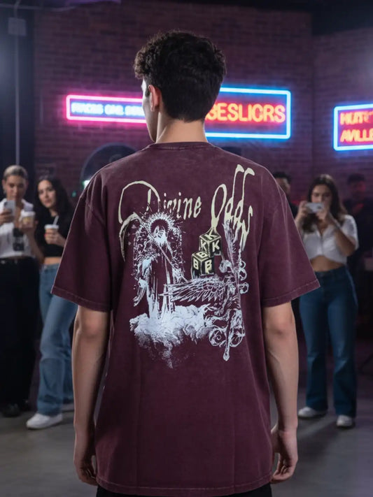 Deity’s Throw Oversized Heavy Gauge Maroon T-Shirt