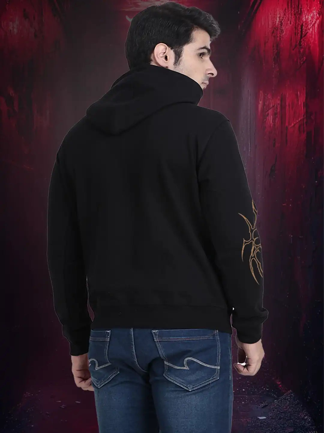 𝐃𝐚𝐫𝐤 𝐏𝐫𝐞𝐦𝐢𝐮𝐦 Print Hoodie Scarred Ink Series