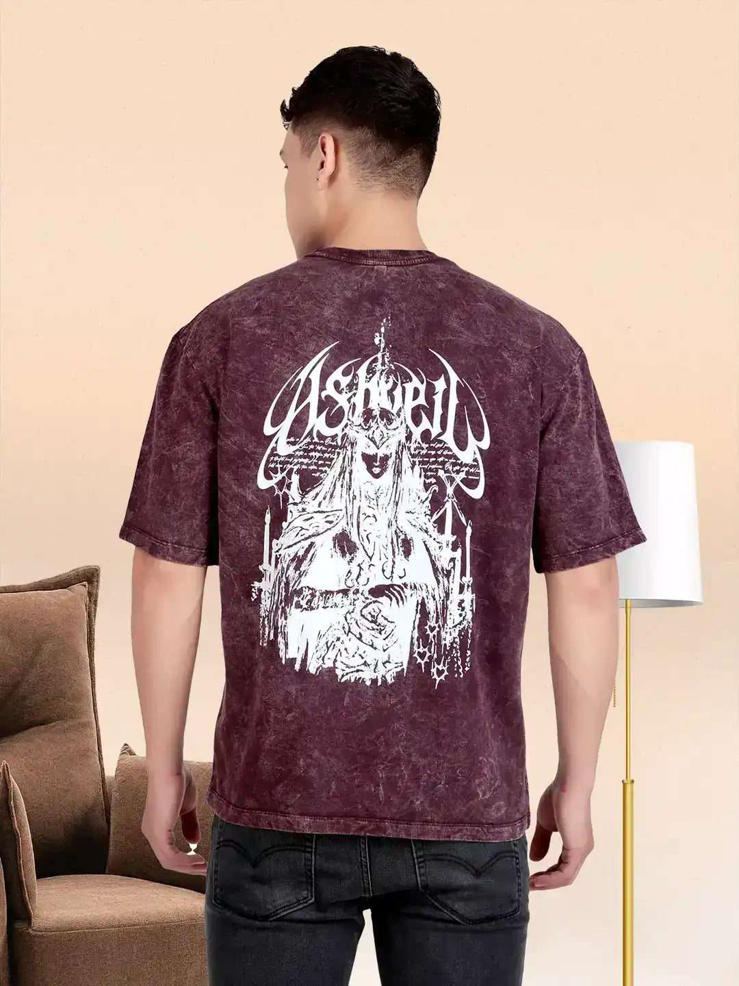 𝐀𝐬𝐡𝐞𝐯𝐢𝐥 Acid Wash Oversized Tee