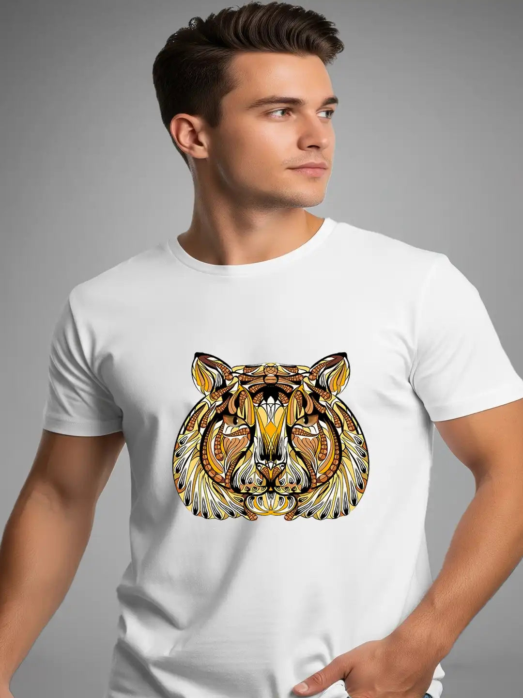 Wild Spirit:𝐄𝐭𝐡𝐧𝐢𝐜 𝐓𝐢𝐠𝐞𝐫 Graphic Regular T-Shirt”