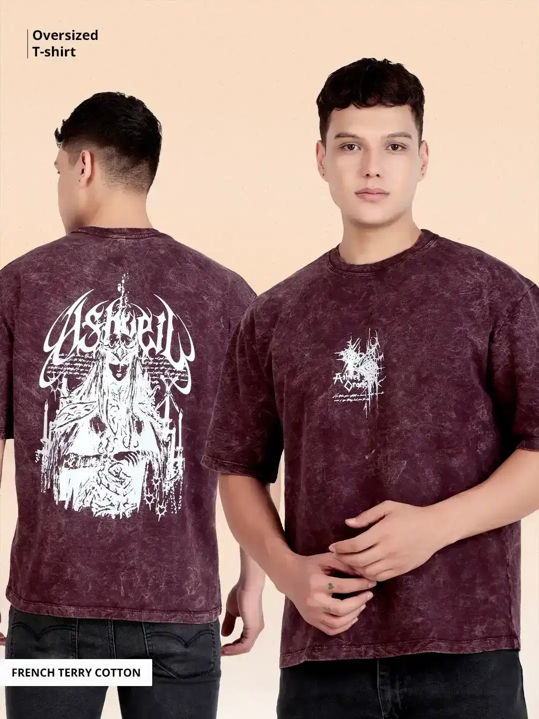 𝐀𝐬𝐡𝐞𝐯𝐢𝐥 Acid Wash Oversized Tee