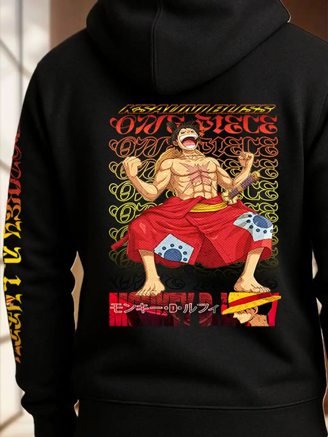 Anime Hoodie –𝐎𝐧𝐞 𝐏𝐢𝐞𝐜𝐞 Luffy Print