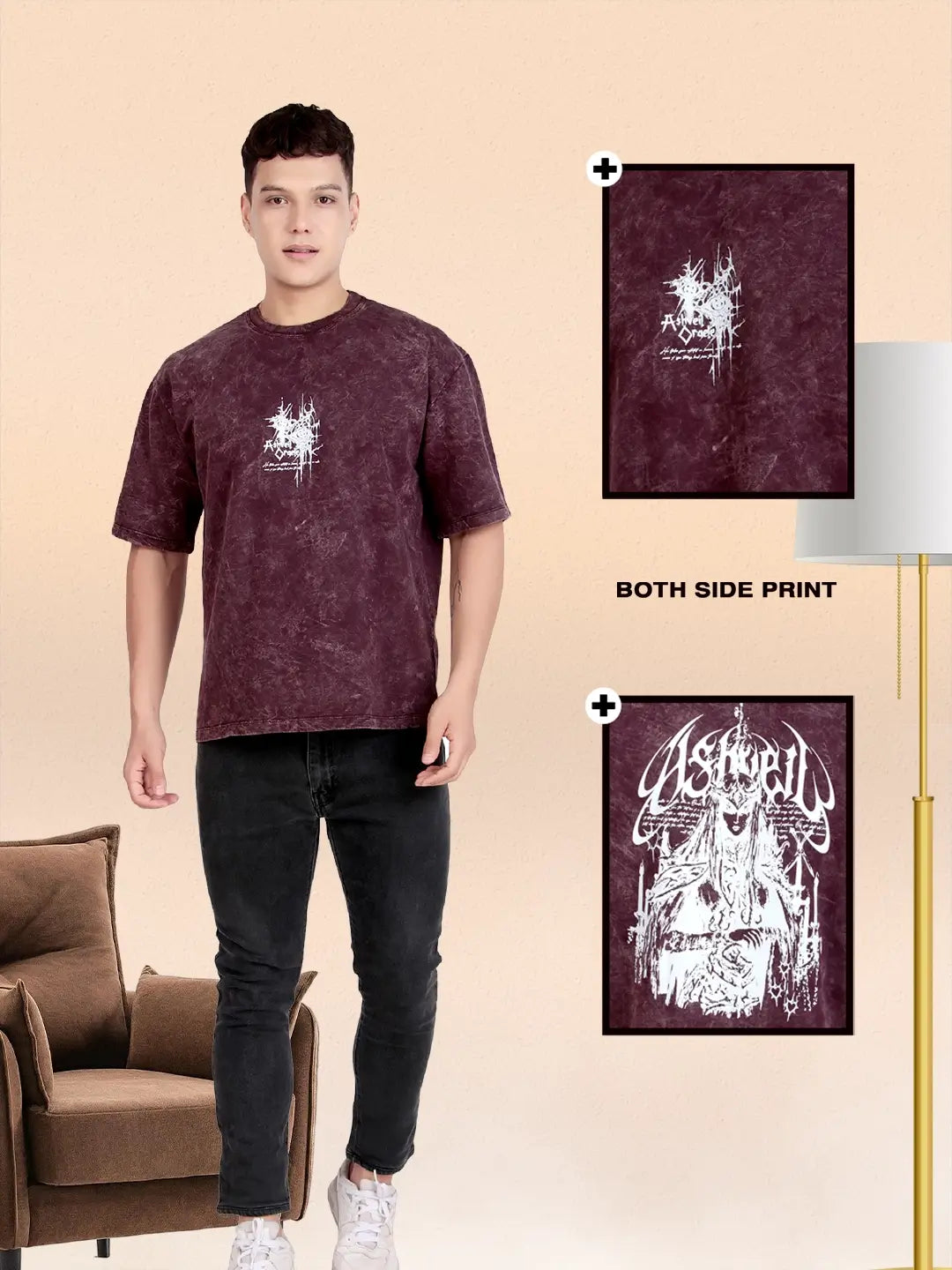 𝐀𝐬𝐡𝐞𝐯𝐢𝐥 Acid Wash Oversized Tee