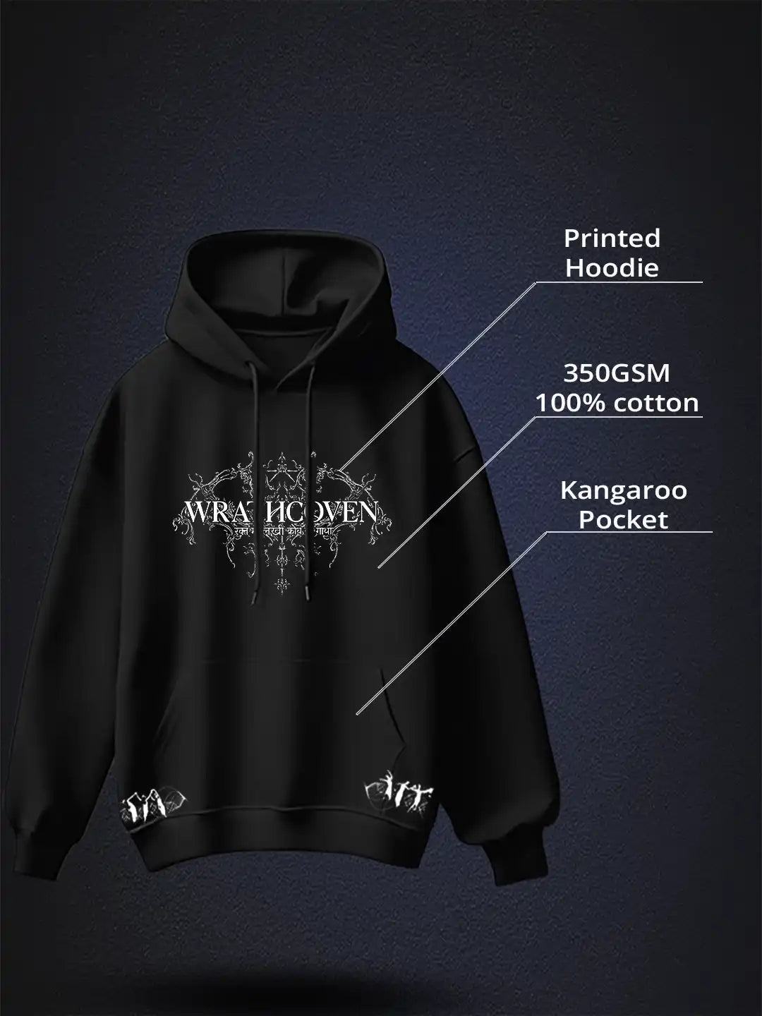 𝐖𝐫𝐚𝐭𝐡 𝐂𝐨𝐯𝐞𝐧 𝐇𝐨𝐨𝐝𝐢𝐞 – Premium Dark Streetwear