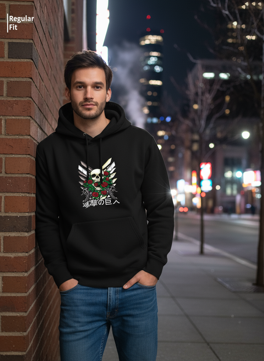 𝐒𝐤𝐮𝐥𝐥 𝐖𝐢𝐧𝐠𝐬 Anime Regular Hoodie