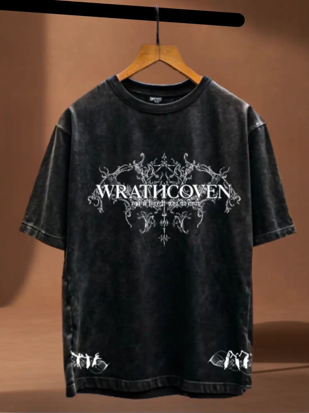 Wrathcoven Acid Wash Oversized Graphic T-Shirt – 𝐁𝐥𝐚𝐜𝐤 𝐒𝐭𝐫𝐞𝐞𝐭𝐰𝐞𝐚𝐫 𝐄𝐝𝐢𝐭𝐢𝐨𝐧
